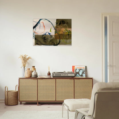 New River Watercolor, Series I, #5 - 1988 - John Cage Brushed Aluminum Print - 70x100 cm / 28x40 inches | John Cage Aluminum Print | John Cage Prints