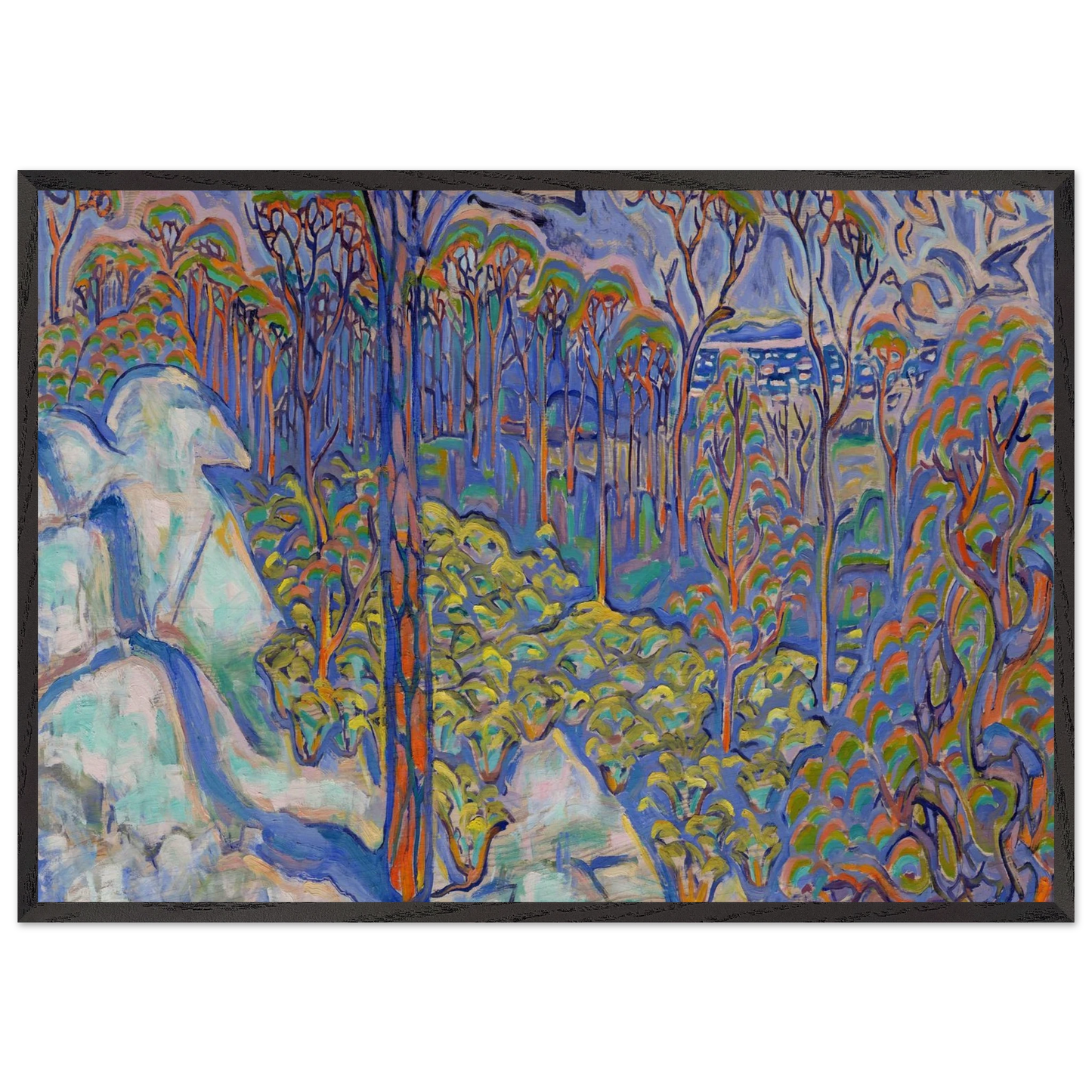 Walter Anderson N27 - Walter Inglis Anderson 70x100 cm / 28x40 inches Framed Art Print – Black Wooden Frame | Walter Anderson Prints