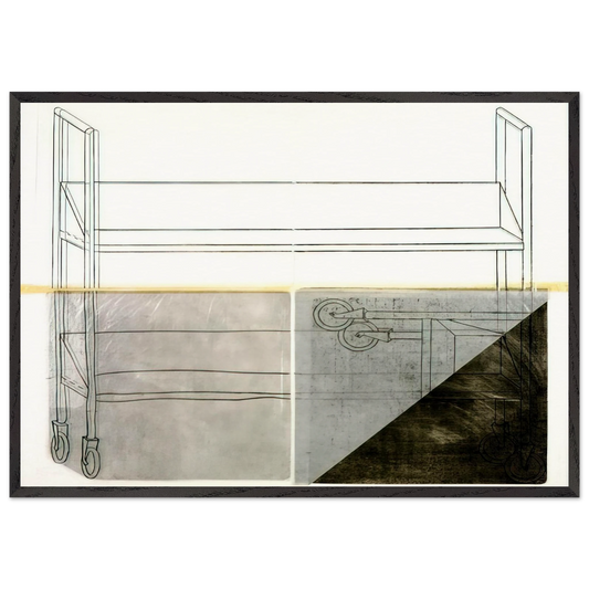 Large Trolley - 1972 - Dieter Roth 70x100 cm / 28x40 inches Framed Art Print – Black Wooden Frame
