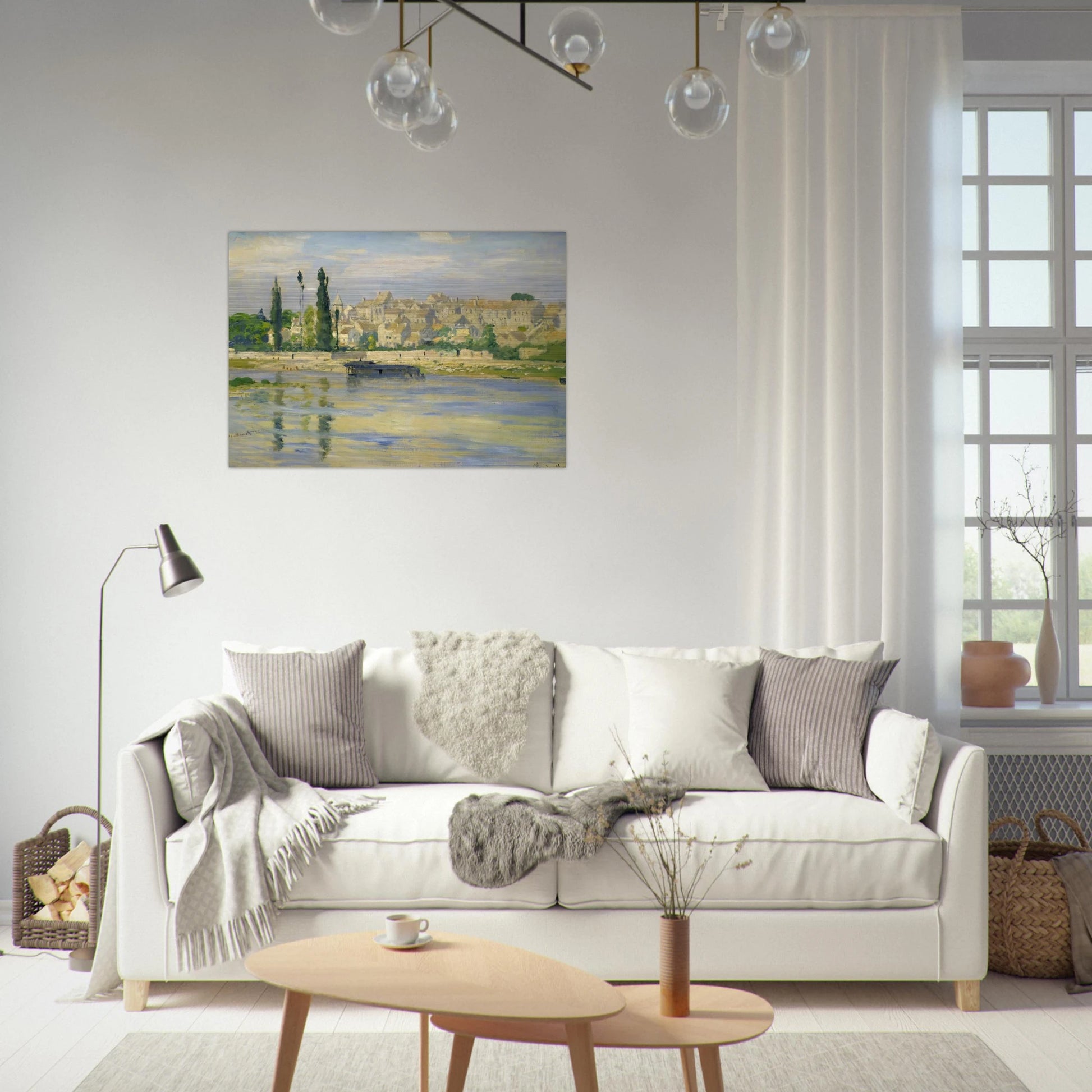 Carrieres-Saint-Denis - claude monet Brushed Aluminum Print - 70x100 cm / 28x40 inches | claude monet Aluminum Print | claude monet Prints