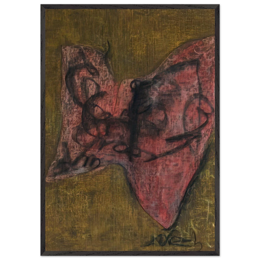Concept Spatiale - 1958 - Lucio Fontana 70x100 cm / 28x40 inches Framed Art Print – Black Wooden Frame