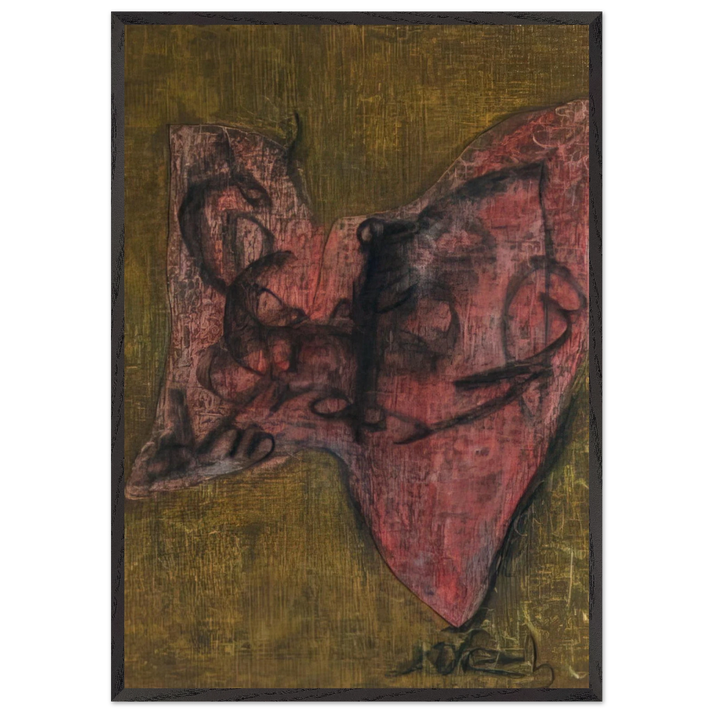 Concept Spatiale - 1958 - Lucio Fontana 70x100 cm / 28x40 inches Framed Art Print – Black Wooden Frame