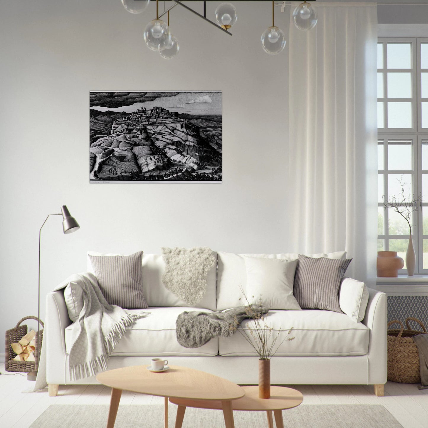 SANTA SEVERINA CALABRIA FEBRUARY 1931 1931 - MC Escher Brushed Aluminum Print - 70x100 cm / 28x40 inches | MC Escher Aluminum Print | MC Escher Prints | Maurits Cornelis Escher Prints