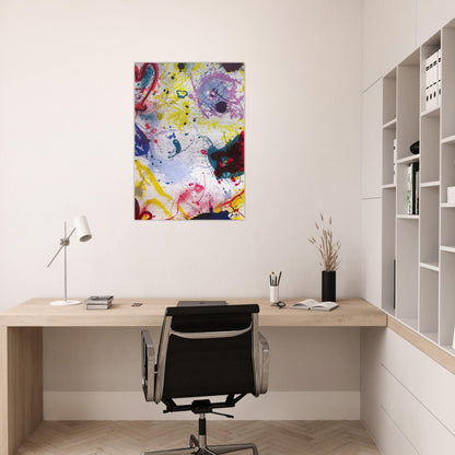 Untitled  SF-345  - Sam Francis Brushed Aluminum Print - 70x100 cm / 28x40 inches | Sam Francis Aluminum Print | Sam Francis Prints