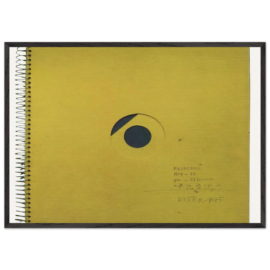 Childrens Book - 1957 - Dieter Roth 70x100 cm / 28x40 inches Framed Art Print – Black Wooden Frame