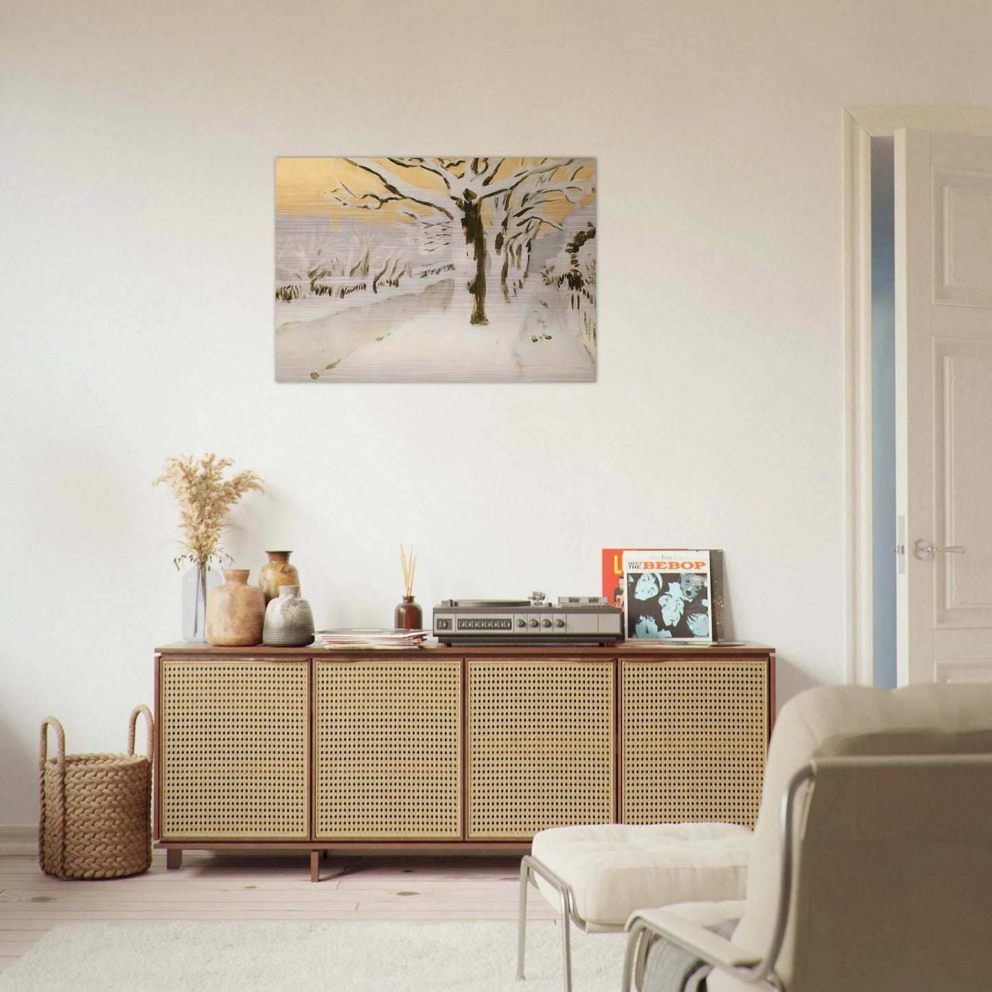 LATE AFTERNOON SNOW 1972 - Fairfield Porter Brushed Aluminum Print - 70x100 cm / 28x40 inches | Fairfield Porter Aluminum Print | Fairfield Porter Prints