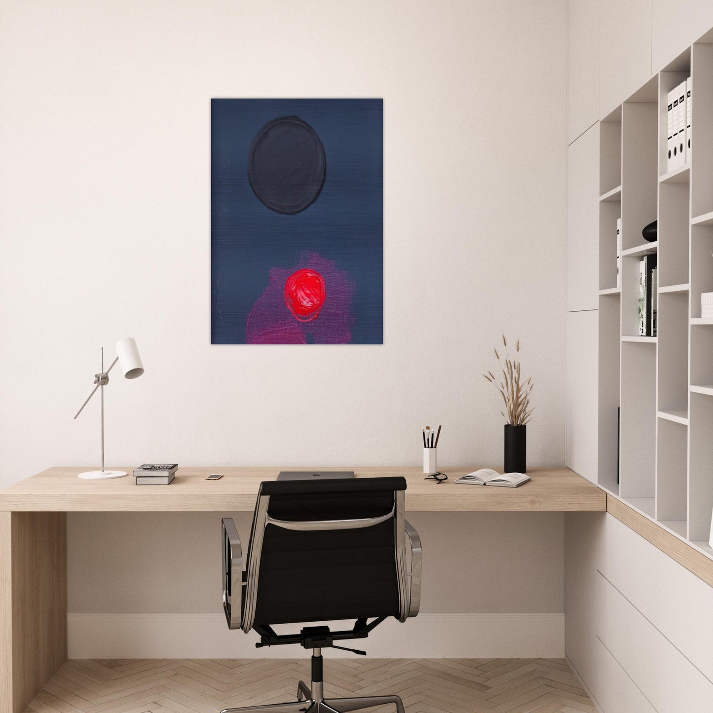 BAS 1974 - Luis Feito Brushed Aluminum Print - 70x100 cm / 28x40 inches | Luis Feito Aluminum Print | Luis Feito Prints