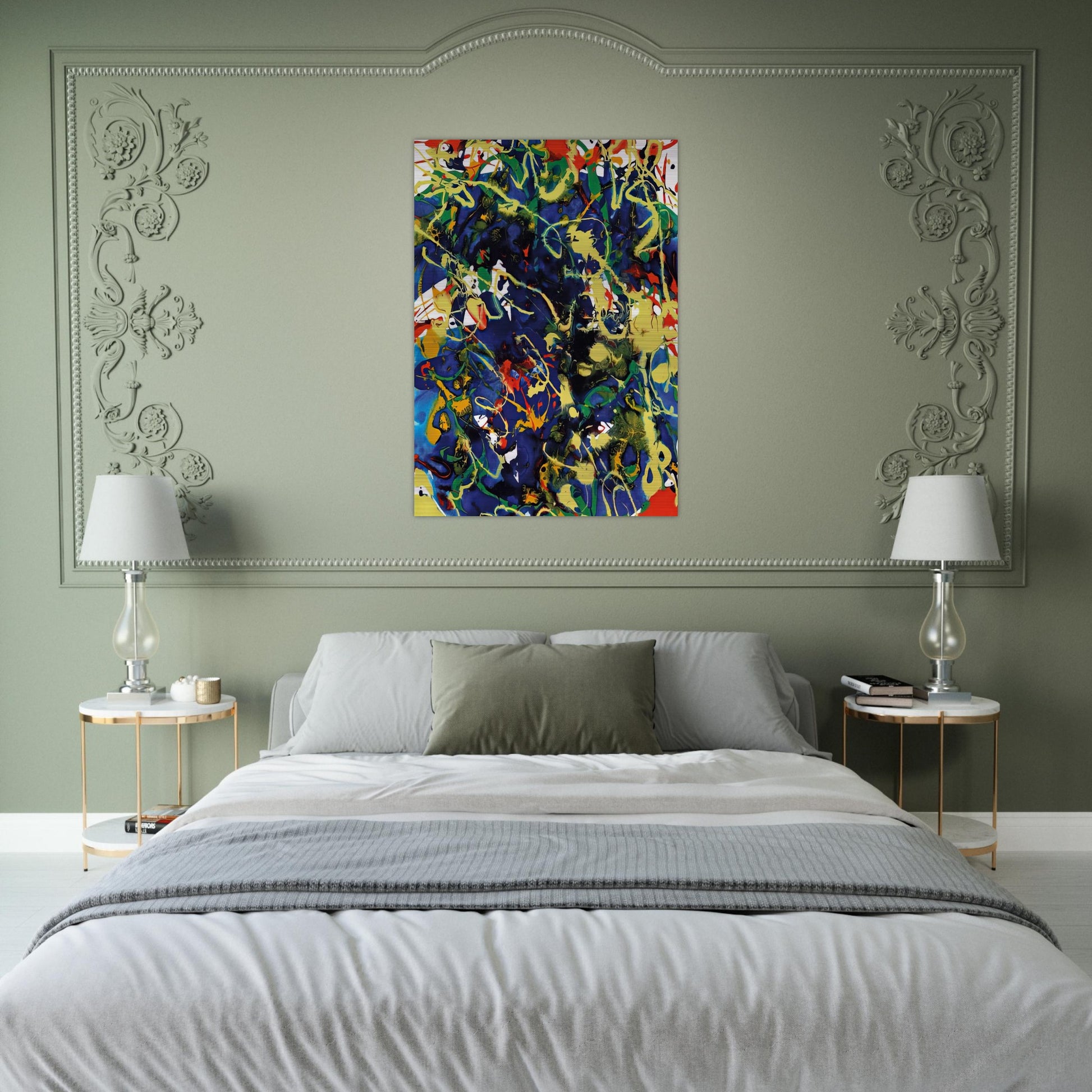 Untitled  SFP94-63  SFF 1737  - Sam Francis Brushed Aluminum Print - 70x100 cm / 28x40 inches | Sam Francis Aluminum Print | Sam Francis Prints