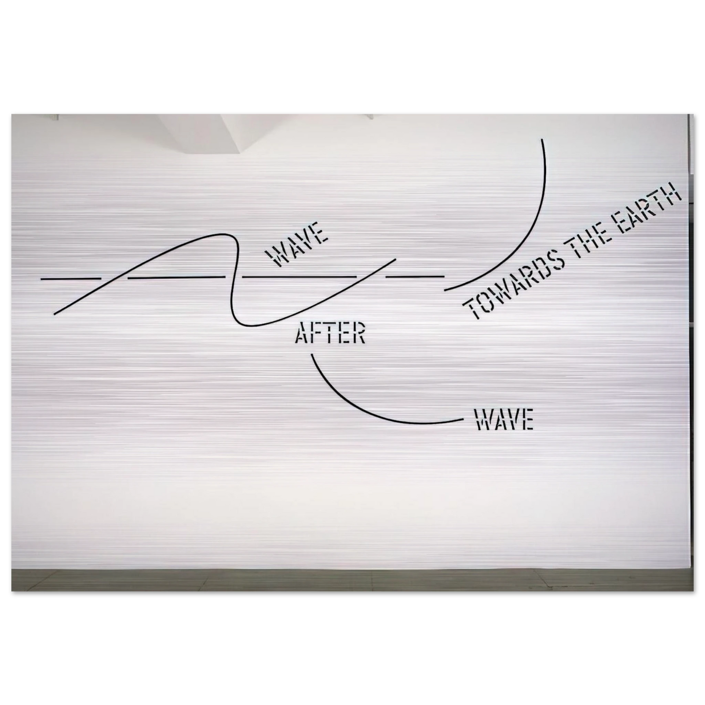 Wave After Wave - 2002 - Lawrence Weiner Brushed Aluminum Print - 70x100 cm / 28x40 inches | Lawrence Weiner Aluminum Print | Lawrence Weiner Prints
