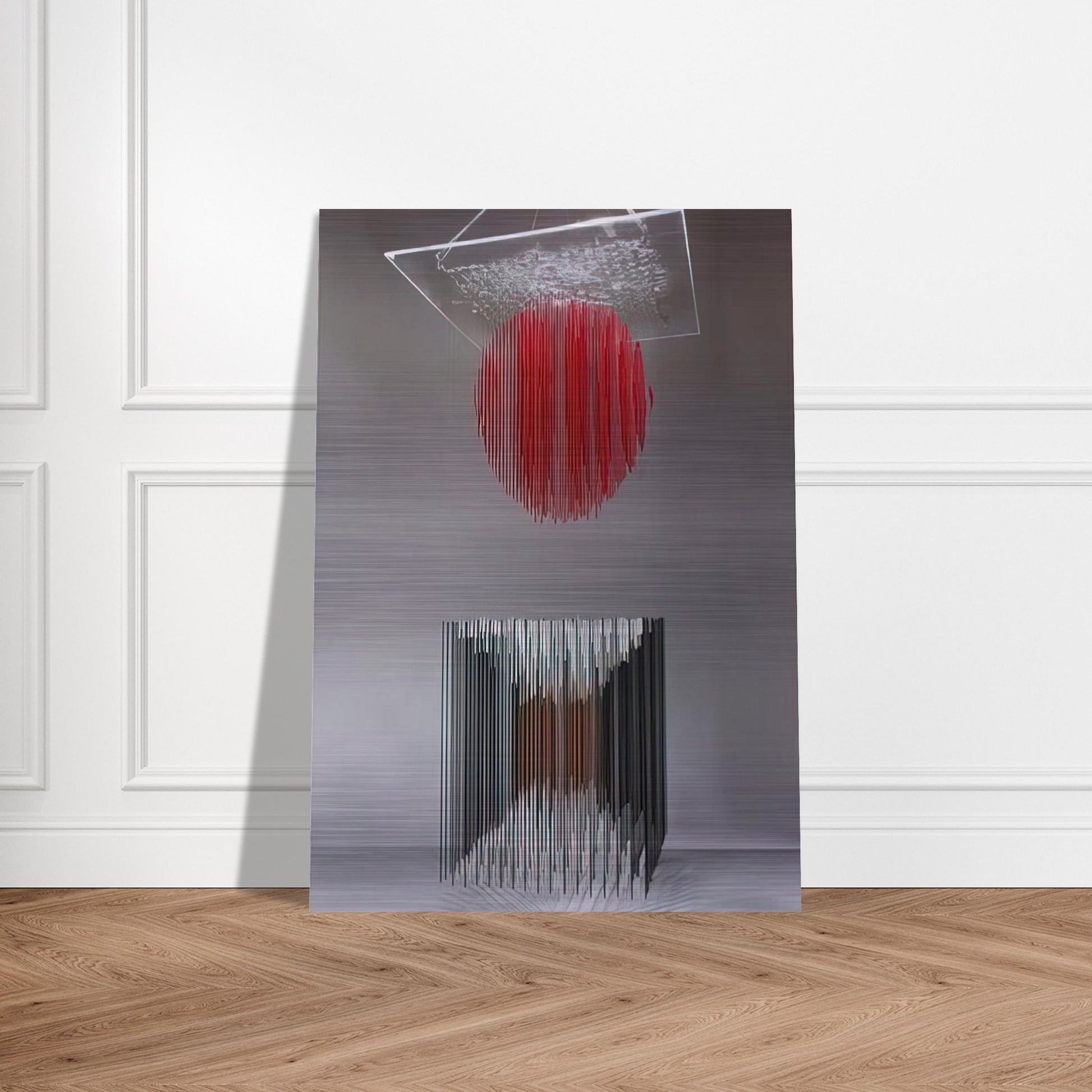 CUBO Y ESFERA VIRTUAL - Jesus Rafael Soto Brushed Aluminum Print - 70x100 cm / 28x40 inches | Jesus Rafael Soto Aluminum Print | Jesus Rafael Soto Prints