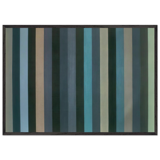 Moroccan Midnight - 1984 - Gene Davis 70x100 cm / 28x40 inches Framed Art Print – Black Wooden Frame