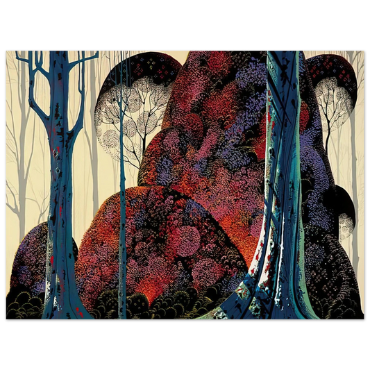 Eyvind Earle - Jewel Forest  75x100 cm / 30x40inches Fine Art Poster