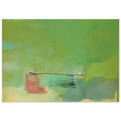 Helen Frankenthaler - Springscape - 1975 Wall art - 15x20 cm / 6x8 inches - Premium Wooden Framed Poster With Fine Art Paper - Black frame