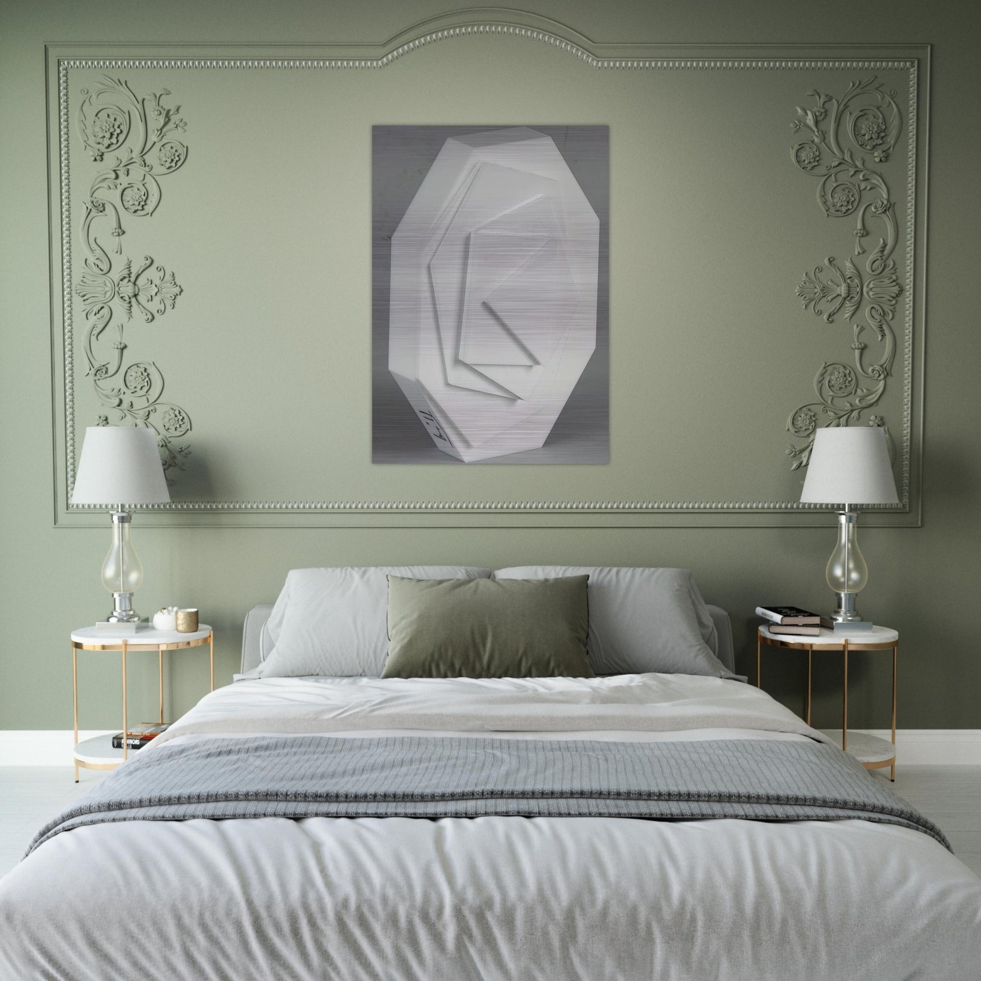 3-8 Eck - Concretism - Max Bill Brushed Aluminum Print - 70x100 cm / 28x40 inches | Max Bill Aluminum Print | Max Bill Prints