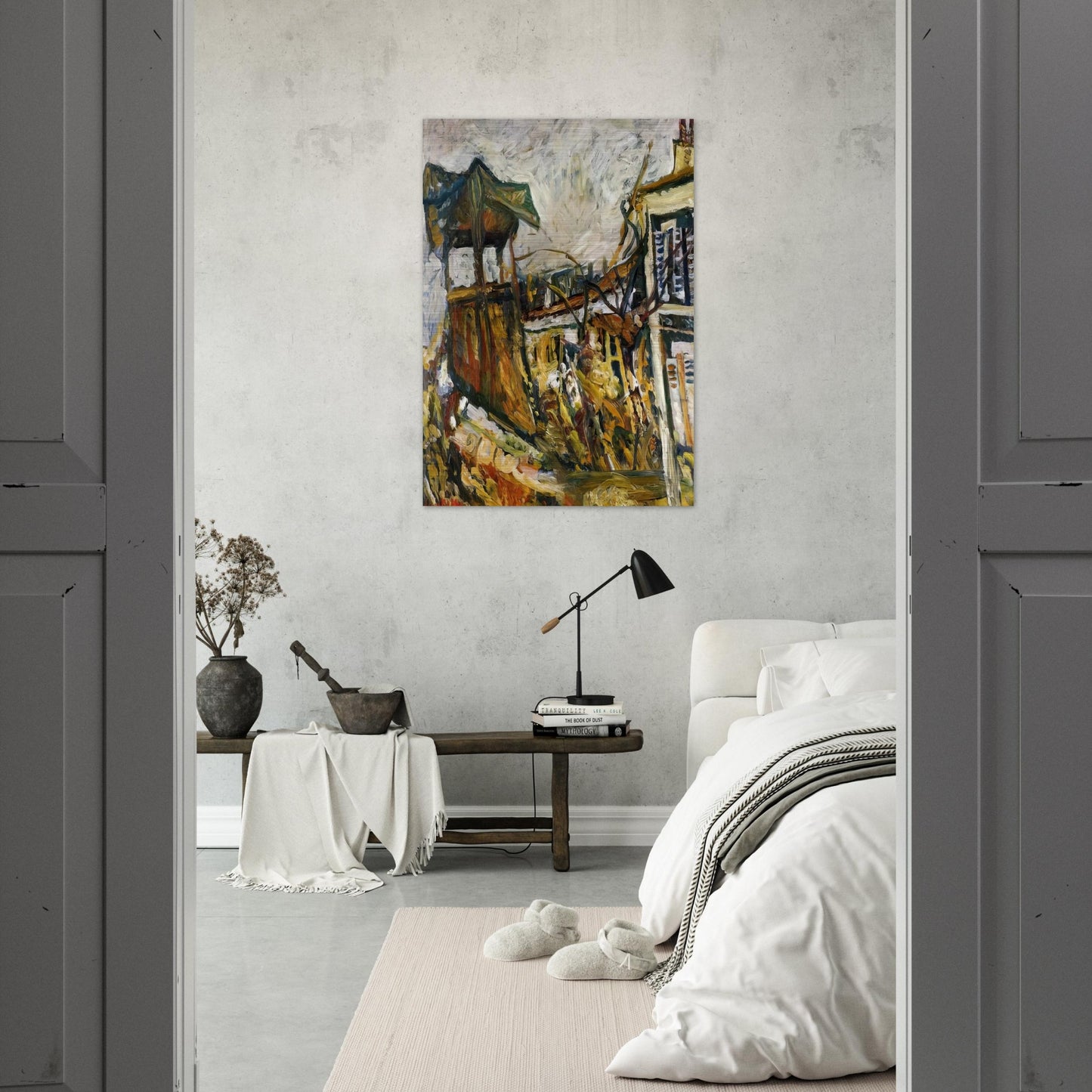 PARISIAN SUBURB - Chaim Soutine Brushed Aluminum Print - 70x100 cm / 28x40 inches | Chaim Soutine Aluminum Print | Chaim Soutine Prints