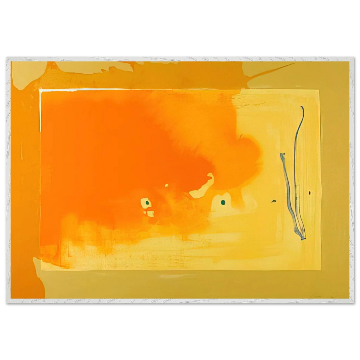 Helen Frankenthaler - Bilbao - 1998 Wall art - 45x60 cm / 18x24 inches - Premium Wooden Framed Poster With Fine Art Paper-canvas - Black frame