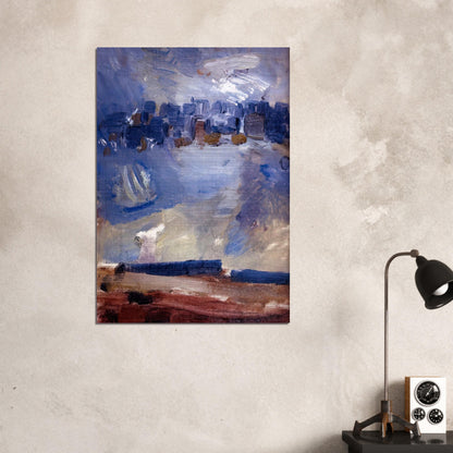 Wehawken Sequence - Abstract Art, Expressionism - John Marin Brushed Aluminum Print - 70x100 cm / 28x40 inches | John Marin Aluminum Print | John Marin Prints