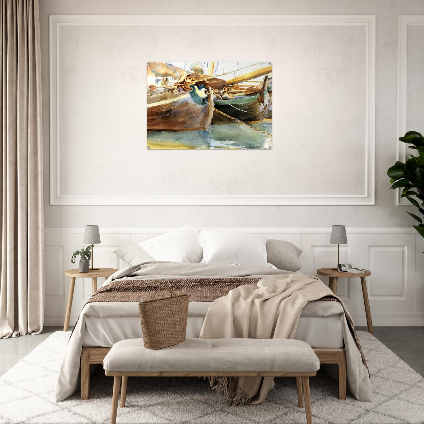 Boats, Venice - John Singer Sargent Acrylic Print - 70x100 cm / 28x40″ inches