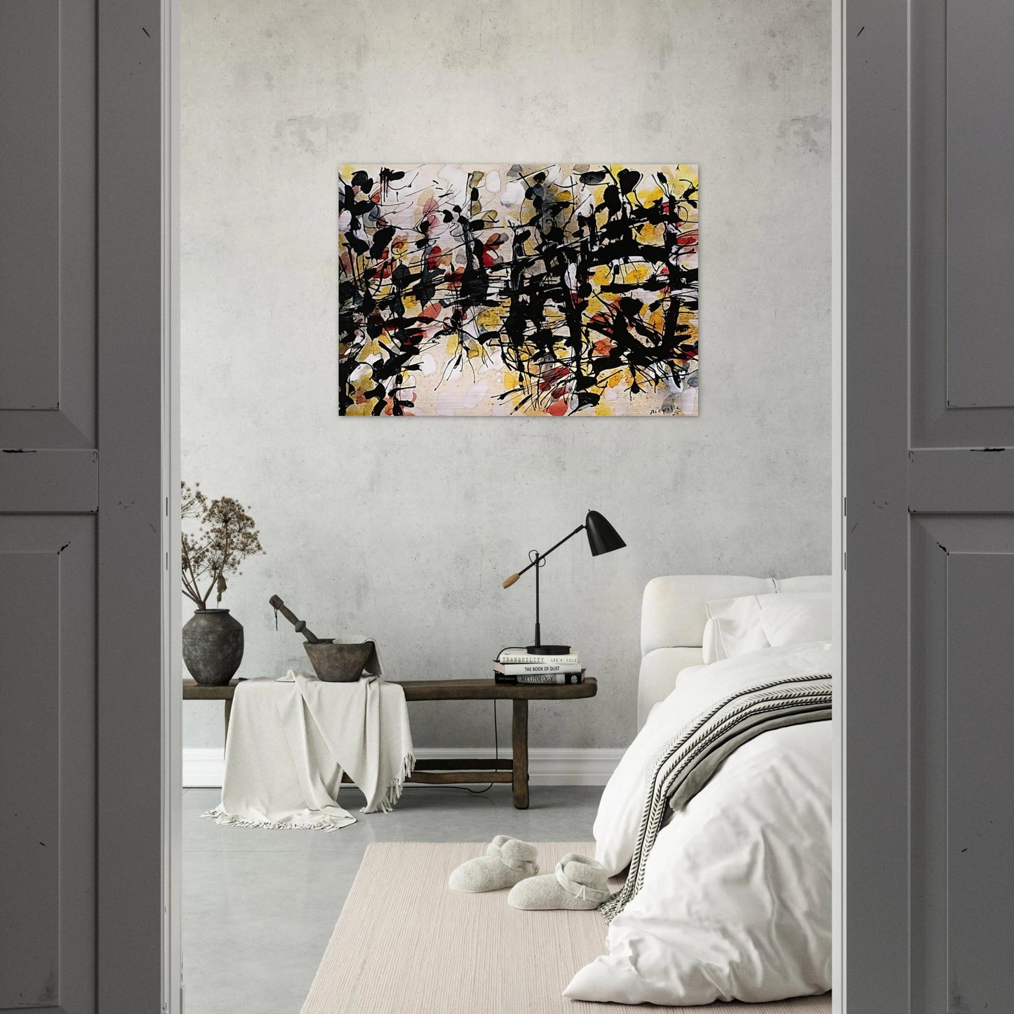 Untitled - Jean-Paul Riopelle Brushed Aluminum Print - 70x100 cm / 28x40 inches | Jean-Paul Riopelle Aluminum Print | Jean-Paul Riopelle Prints