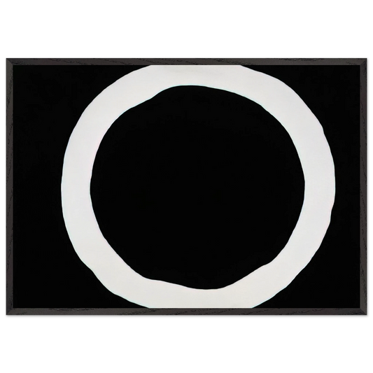 To Marthas Memory - 1970 - Jiro Yoshihara 70x100 cm / 28x40 inches Framed Art Print – Black Wooden Frame