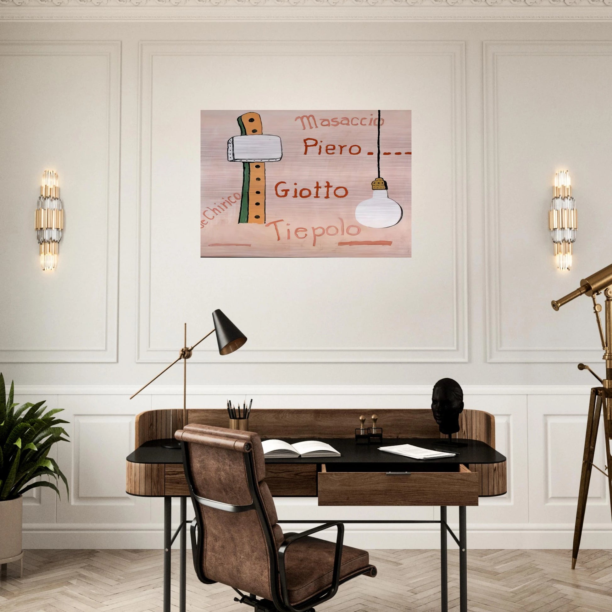 PANTHEON 1973 - Philip Guston Brushed Aluminum Print - 70x100 cm / 28x40 inches | Philip Guston Aluminum Print | Philip Guston Prints