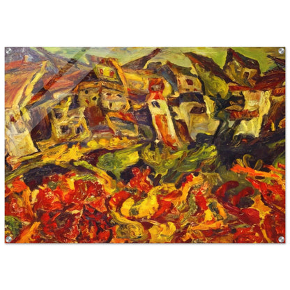 HOUSES WITH POINTED ROOFS - Chaim Soutine Acrylic Print - 70x100 cm / 28x40″ inches