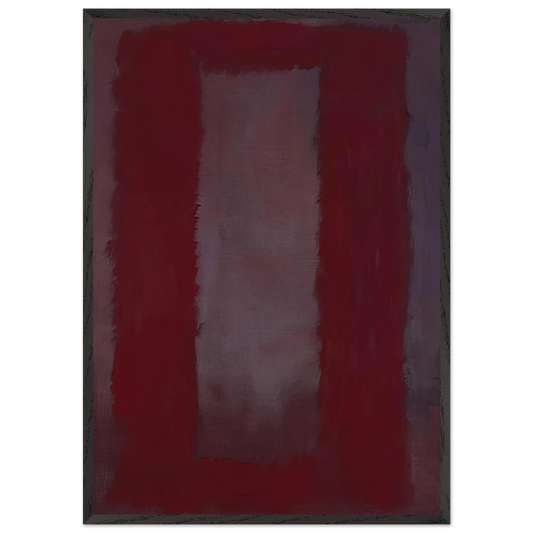 Red on Maroon - 1959 - Mark Rothko 70x100 cm / 28x40 inches Framed Art Print – Black Wooden Frame