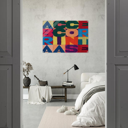 A BRACCIA CONSERTE 1994 - Alighiero Boetti Acrylic Print - 70x100 cm / 28x40″ inches