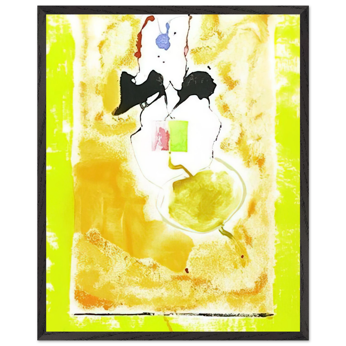 Helen Frankenthaler - Solar Imp - 2001 Wall art - 30x40 cm / 12x16 inches - Premium Wooden Framed Poster With Fine Art Paper-canvas - Black frame