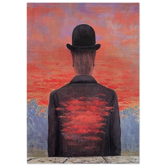 THE POET RECOMPENSED 1956 - Rene Magritte Brushed Aluminum Print - 70x100 cm / 28x40 inches | Rene Magritte Aluminum Print | Rene Magritte Prints