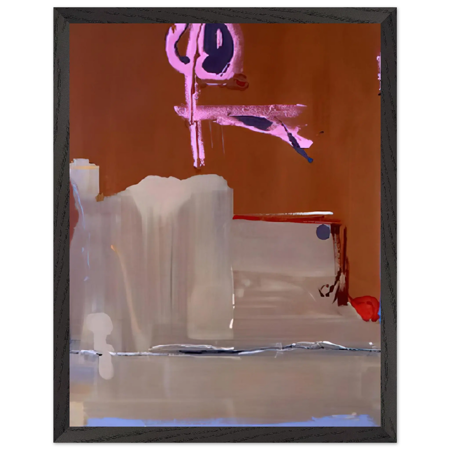 Helen Frankenthaler - Captain s Watch - 1986 Wall art - 13x18 cm / 5x7 Inches - Premium Wooden Framed Poster With Fine Art Paper - White frame