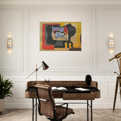 STILL LIFE WITH MOONIGHT - Salvador Dali Brushed Aluminum Print - 70x100 cm / 28x40 inches | Salvador Dali Aluminum Print | Salvador Dali Prints