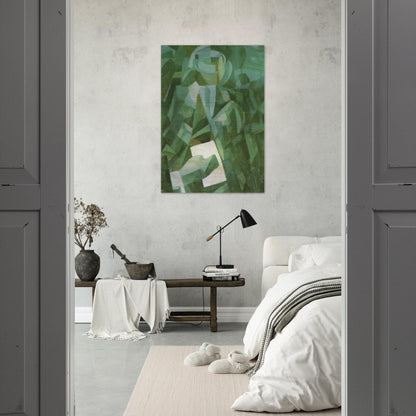 CUBIST COMPOSITION PORTRAIT OF A SEATED PERSON HOLDING A LETTER - Salvador Dali Brushed Aluminum Print - 70x100 cm / 28x40 inches | Salvador Dali Aluminum Print | Salvador Dali Prints