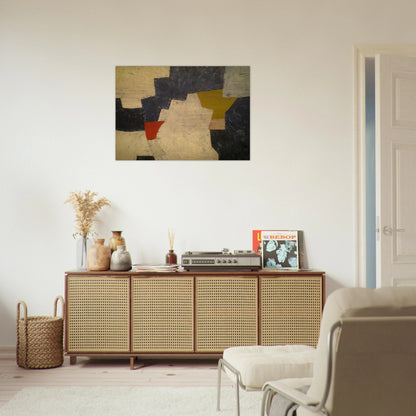 Composition - 1952 - Serge Poliakoff Brushed Aluminum Print - 70x100 cm / 28x40 inches | Serge Poliakoff Aluminum Print | Serge Poliakoff Prints