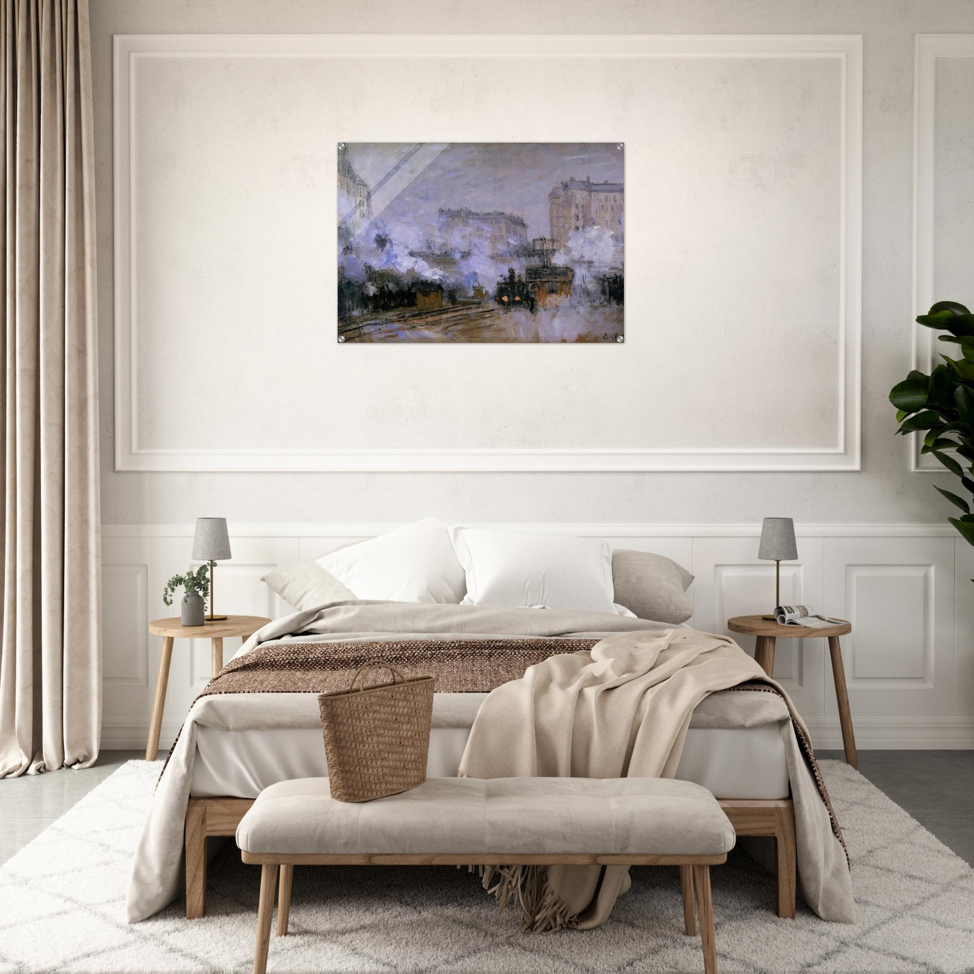 Saint-Lazare Station, Arrival of a Train - claude monet Acrylic Print - 70x100 cm / 28x40″ inches