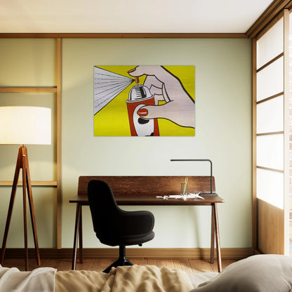 SPRAY 1962 - Roy Lichtenstein Brushed Aluminum Print - 70x100 cm / 28x40 inches | Roy Lichtenstein Aluminum Print | Roy Lichtenstein Prints