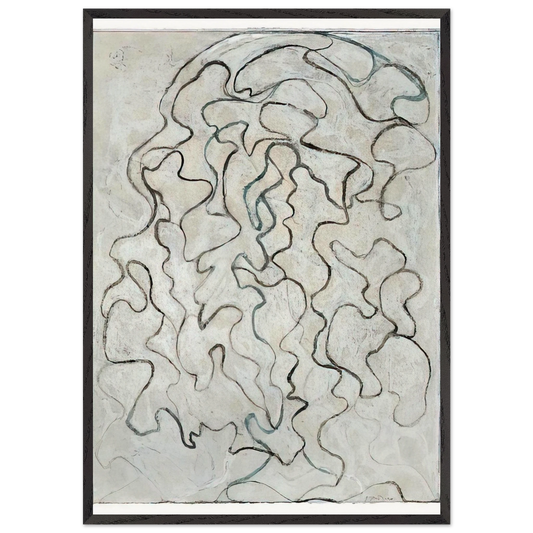 Nevis Rock - 2008 - Brice Marden 70x100 cm / 28x40 inches Framed Art Print – Black Wooden Frame
