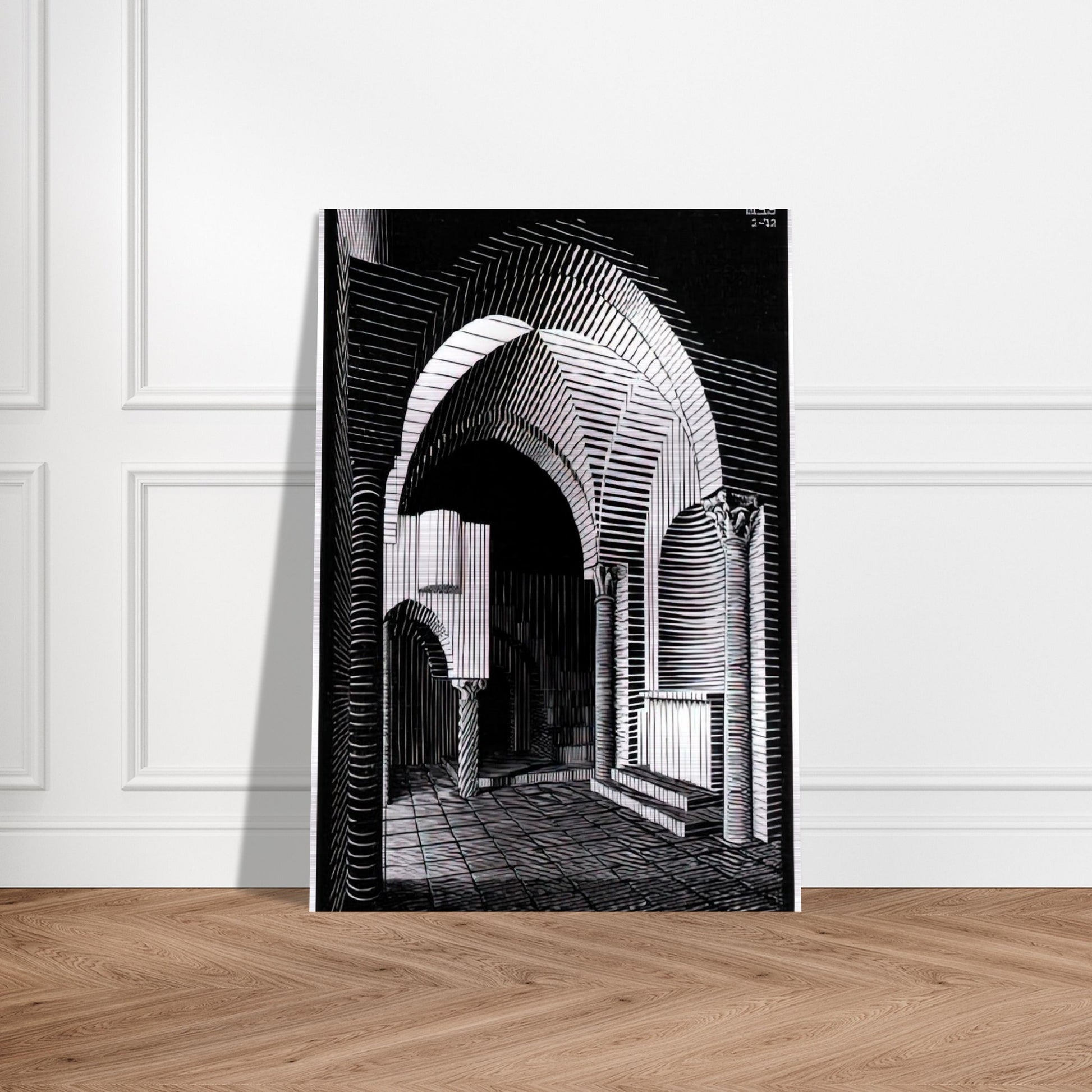 PORTA MARIA DELL OSPIDALE - MC Escher Brushed Aluminum Print - 70x100 cm / 28x40 inches | MC Escher Aluminum Print | MC Escher Prints