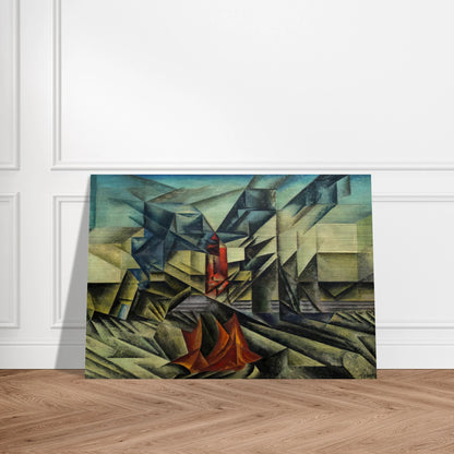HARBOR MOLE 1913 - Lyonel Feininger Brushed Aluminum Print - 70x100 cm / 28x40 inches | Lyonel Feininger Aluminum Print | Lyonel Feininger Prints