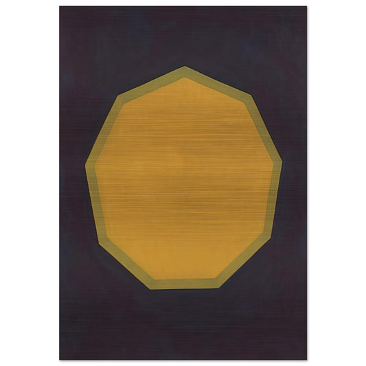 Nine-Sided Figure - Sol LeWitt Brushed Aluminum Print - 70x100 cm / 28x40 inches | Sol LeWitt Aluminum Print | Sol LeWitt Prints