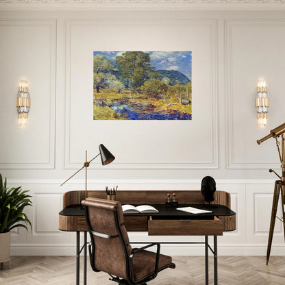 Bedford Hills - Childe Hassam Brushed Aluminum Print - 70x100 cm / 28x40 inches | Childe Hassam Aluminum Print | Childe Hassam Prints