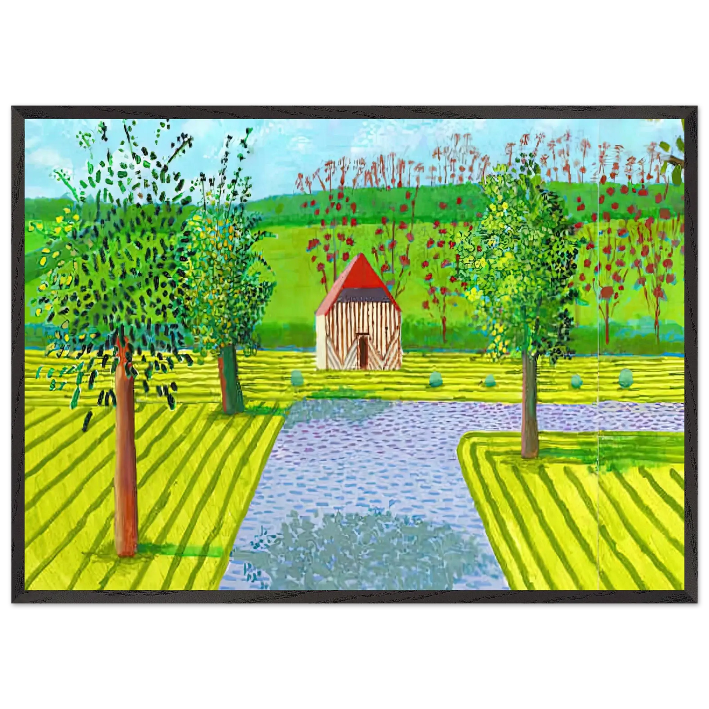 David Hockney - David Hockney Wall art - 50x70 cm / 20x28 Inches - Premium Wooden Framed Poster With Fine Art Paper - Wood frame