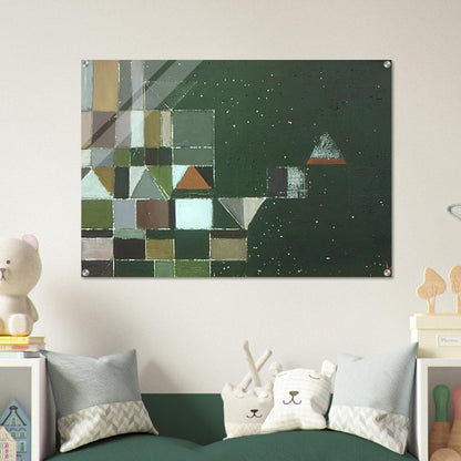 Square Motif Green  Lilac - 1948 - Victor Pasmore Acrylic Print - 70x100 cm / 28x40″ inches