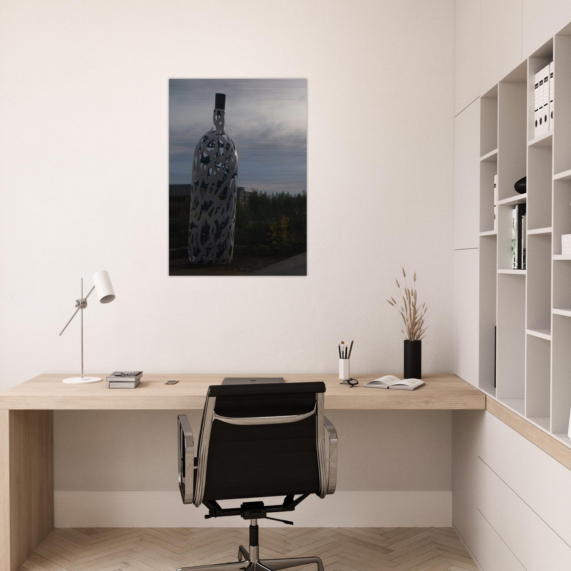 THE BOTTLE OF NOTES 1993 - Claes Oldenburg Brushed Aluminum Print - 70x100 cm / 28x40 inches | Claes Oldenburg Aluminum Print | Claes Oldenburg Prints