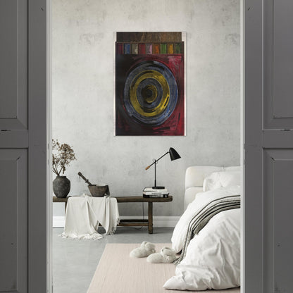 TARGET WITH PLASTER CASTS UNIVERSAL LIMITED ART EDITIONS 208 - Jasper Johns Brushed Aluminum Print - 70x100 cm / 28x40 inches | Jasper Johns Aluminum Print | Jasper Johns Prints