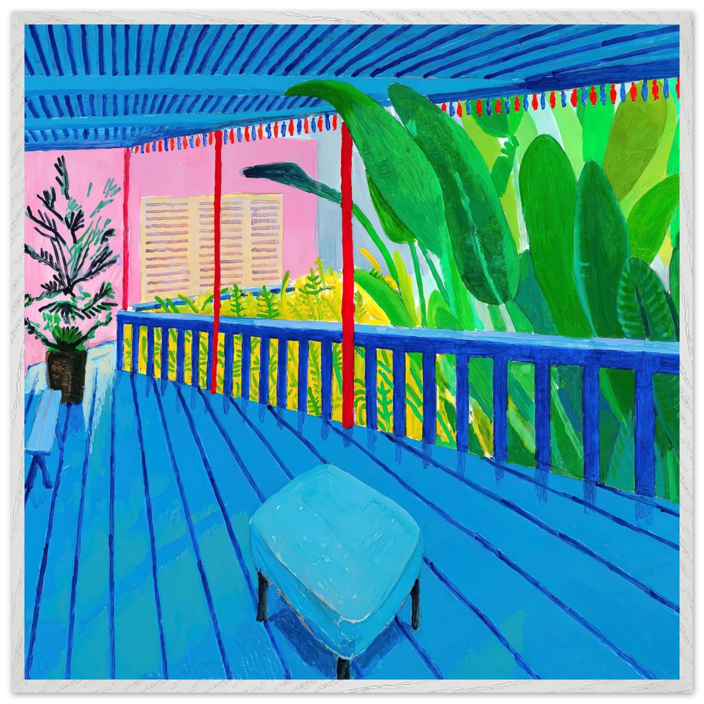 David Hockney - David Hockney Wall art - A3 (29.7 x 42  cm) - Premium Wooden Framed Poster With Fine Art Paper-canvas - Wood frame