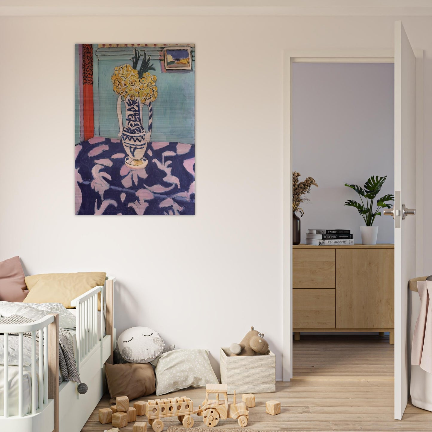 LES COUCOUS TAPIS BLEU ET ROSE 1911 - Henri Matisse Brushed Aluminum Print - 70x100 cm / 28x40 inches | Henri Matisse Aluminum Print | Henri Matisse Prints