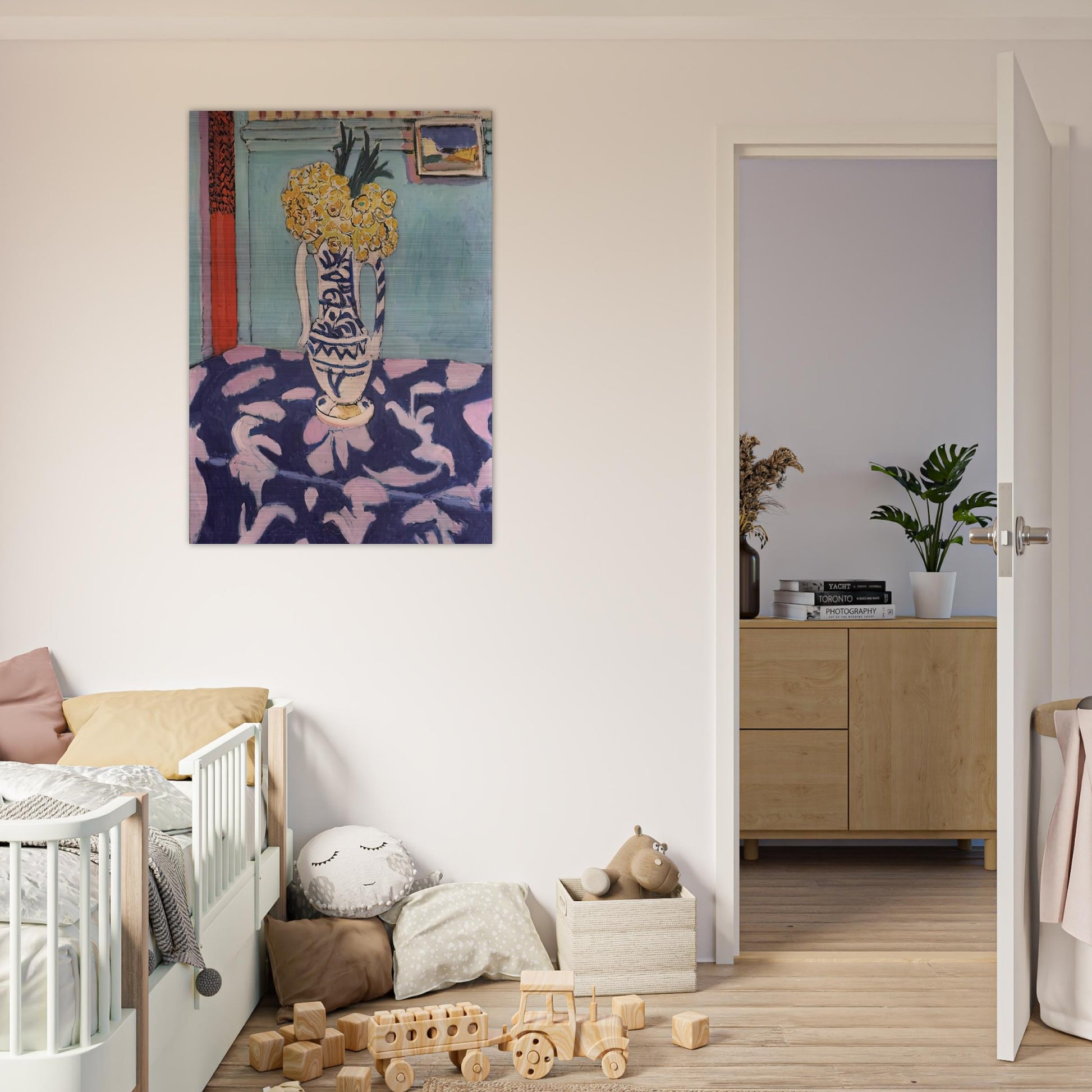 LES COUCOUS TAPIS BLEU ET ROSE 1911 - Henri Matisse Brushed Aluminum Print - 70x100 cm / 28x40 inches | Henri Matisse Aluminum Print | Henri Matisse Prints