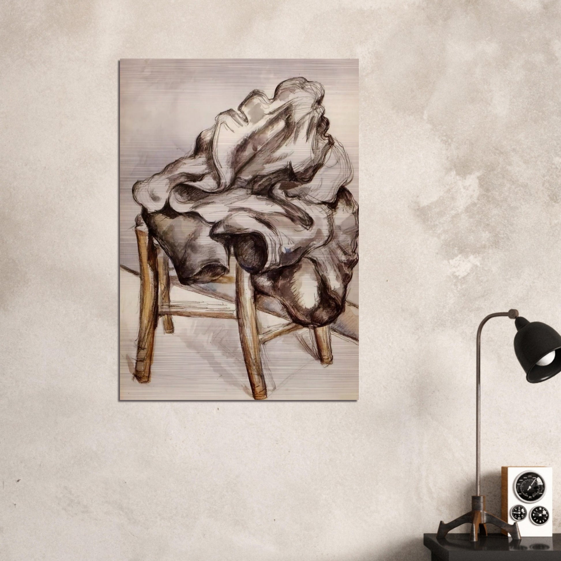 Jacket on a Chair - Paul Cézanne Brushed Aluminum Print - 70x100 cm / 28x40 inches | Paul Cézanne Aluminum Print | Paul Cézanne Prints