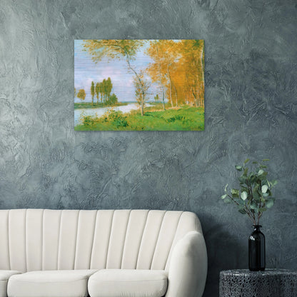 The Spring in Argentuil - claude monet Brushed Aluminum Print - 70x100 cm / 28x40 inches | claude monet Aluminum Print | claude monet Prints